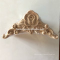 sculpture sur bois applique coin rose fleur onlay